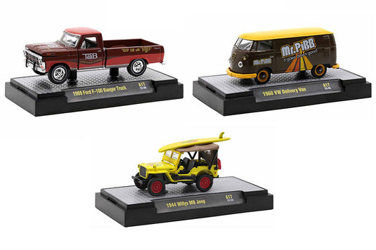 Fordフォード F-100 レンジャートラック 1969 コカ・コーラ 3台セット 模型 / M2MACHINES 1/64 ミニカー 模型