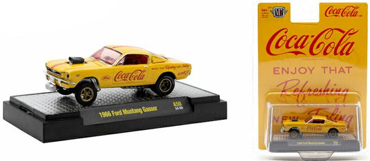 Ford Mustangフォード マスタング Gasser コカ・コーラ 1966 イエロー 模型 / M2MACHINES 1/64 ミニカー 模型