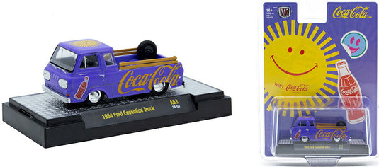 Fordフォード エコノライン トラック コカ・コーラ 1964 パープル 働く車 模型 / M2MACHINES 1/64 ミニカー 模型