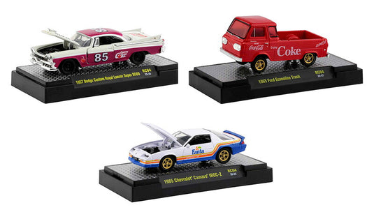 Dodgeダッジ カスタムロイヤルランサー コカ・コーラ 3台セット 旧車 模型 モデル / M2MACHINES 1/64 ミニカー 模型
