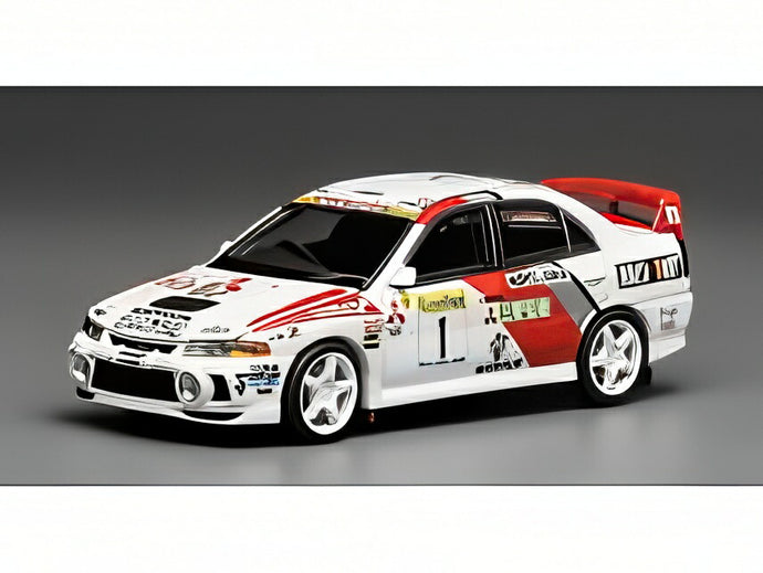 【予約】2026年発売予定MITSUBISHI ランサーエボリューションIV No.1 1997 ラリーモンテカルロ 3位 ホワイト レッド/ MOTORHELIX 1/64 ミニカー