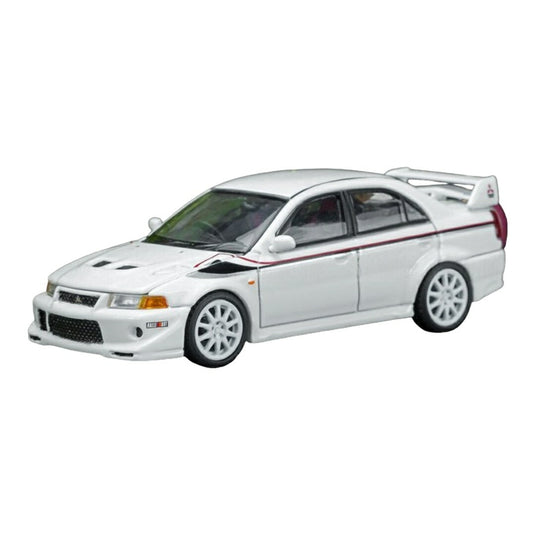 【予約】2026年発売予定 Mitsubishi三菱 Lancer Evolution VI GSR T.M.E. 2002 ホワイト / MOTORHELIX 1/64 ミニカー