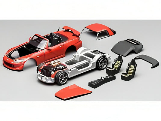 【予約】2026年発売予定HONDA S2000 タイプS ハードトップ 2007 レッド/ MOTORHELIX 1/64 ミニカー