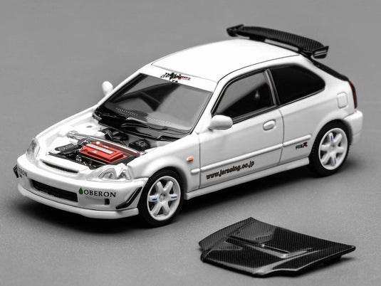 【予約】2026年発売予定HONDA CIVIC EK9 TYPE R 1999 ホワイト/ MOTORHELIX 1/64 ミニカー