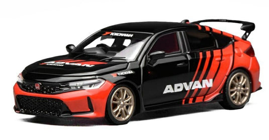 【予約】2026年発売予定HONDA シビック TYPE-R (FL5) アドバン 2020 ブラック/レッド / MOTORHELIX 1/64 ミニカー