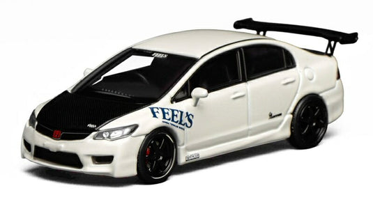 【予約】2026年発売予定HONDA シビック TYPE-R (FD2) フィールズ リバリー 2007 ホワイト/カーボン / MOTORHELIX 1/64 ミニカー