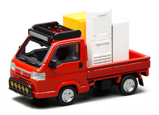 【予約】8-10月以降発売予定HONDA アクティ トラック カスタム 1985 レッド / MOTORHELIX 1/64 ミニカー
