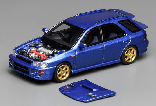 【予約】2026年発売予定SUBARU IMPREZA WRX SW STATION WAGON 2001 ブルーメタリック/ MOTORHELIX 1/64 ミニカー