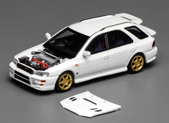 【予約】2026年発売予定SUBARU IMPREZA WRX SW STATION WAGON 2001 ホワイト/ MOTORHELIX 1/64 ミニカー
