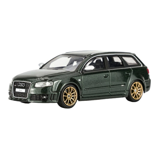 【予約】2026年発売予定 Audiアウディ RS4 B7 アバント 2005 ディープグリーンメタリック / MOTORHELIX 1/64 ミニカー