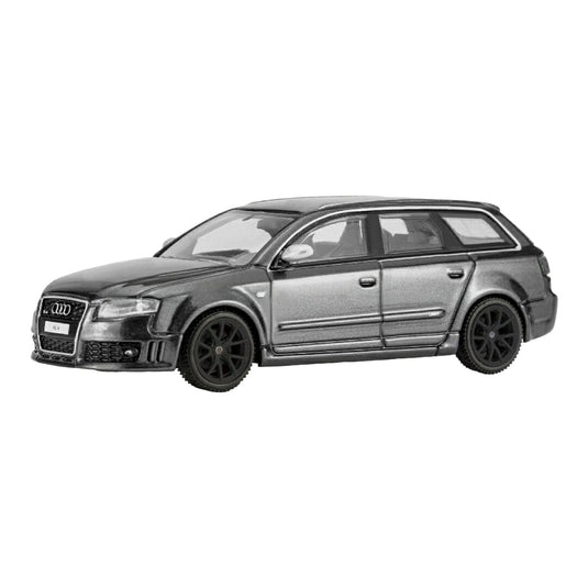 【予約】2026年発売予定 Audiアウディ RS4 B7 アバント 2005 グレーメタリック / MOTORHELIX 1/64 ミニカー