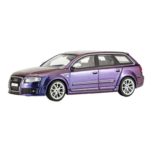 【予約】2026年発売予定 Audiアウディ RS4 B7 アバント 2005 パープルメタリック / MOTORHELIX 1/64 ミニカー