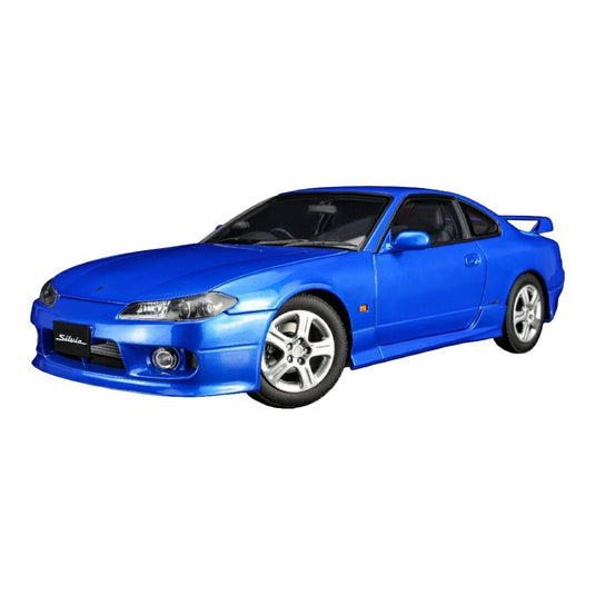 【予約】2026年発売予定 Nissan日産 Silviaシルビア S15 クーペ Spec-R Aero 1999 ブルーメタリック / MOTORHELIX 1/18 ミニカー