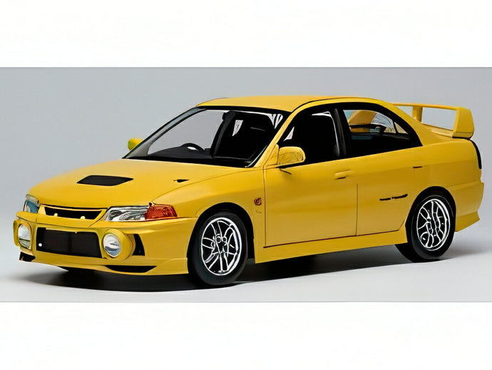 【予約】2026年発売予定MITSUBISHI ランサーエボリューションIV エンジン＆アクセサリー付 1999 イエロー/ MOTORHELIX 1/18 399台限定ミニカー