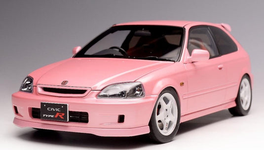 HONDAホンダ シビック タイプR EK9 1997 ヨコハマタイヤ エンジン付 ピンク 499台限定 / MOTORHELIX 1/18 ミニカー