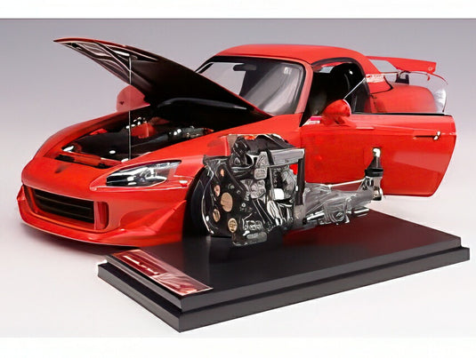 【予約】2026年発売予定HONDA S2000 タイプS ハードトップ エンジン＆アクセサリー付 2007 レッド/ MOTORHELIX 1/18 499台限定ミニカー