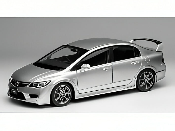【予約】2026年発売予定HONDA シビック タイプR FD2 エンジン＆アクセサリー付 2007 シルバー/ MOTORHELIX 1/18 399台限定ミニカー