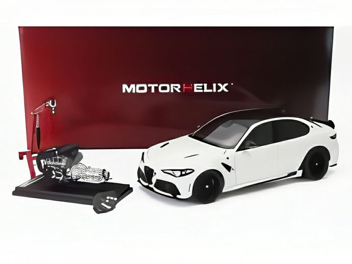 ALFA ROMEO ジュリア GTA 2021 フル開閉 エンジン・アクセサリー付 ビアンコトロフェオ ホワイトメタリック 当店限定/ MOTORHELIX 1/18 1199台限定 海外限定ミニカー
