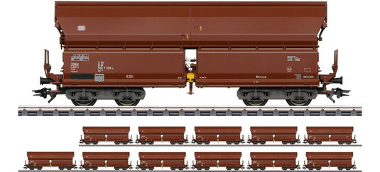 HOゲージ 鉄道模型 Maerklin メルクリン DB Tals Era IV AC 12 swing roof wagons type Tals of the DB Era IV