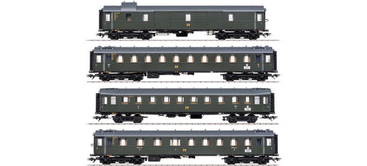 HOゲージ 客車 メルクリン Maerklin 4-piece express train carriage set BR 19.0 Sachsenstolz AC