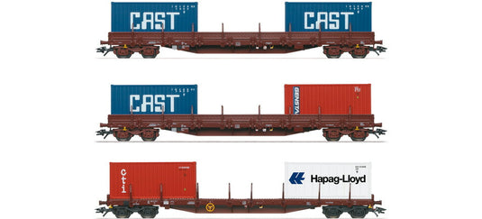 HOゲージ 鉄道模型 Marklin/メルクリン SNCB container car Era IV AC