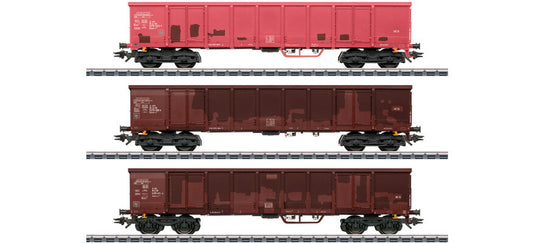 HOゲージ 鉄道模型 Marklin/メルクリン DB AG Eanos-x 056 High-sided wagon set Era VI AC