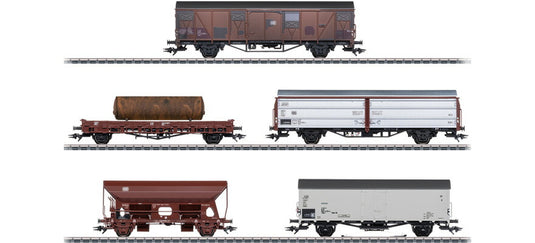 HOゲージ 鉄道模型 Maerklin メルクリン 5-piece freight car set of the DB Era IV AC