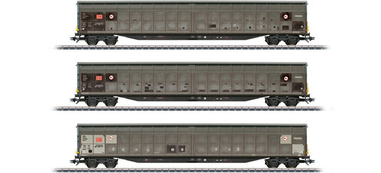 HOゲージ 貨車 メルクリン Maerklin DB Cargo Sliding wall wagon set type Habbins 354 Era VI AC