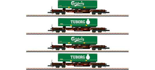 Zゲージ 鉄道模型 Maerklin メルクリン AAE Cargo Epoch VI DC 4 pcs Pocket wagon set of the AAE Cargo