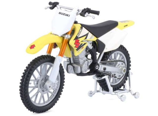 スズキ RM-Z 250 イエロー/ホワイト Suzuki RM-Z バイク ミニカー / MAISTO 1/18 ミニカー