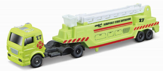 消防車 空港用 イエロー 働く車 緊急車両 模型 ダイキャスト モデル / MAISTO 1/87 ミニカー 模型