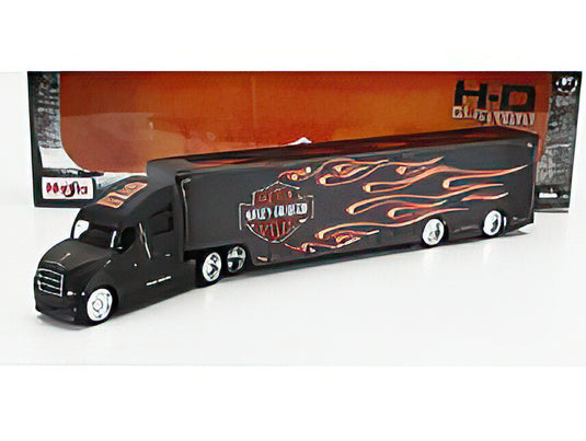 TRUCK H D HAULERS TRUCK HARLEY DAVIDSON CAR TRANSPORTER 2021 MATT BLACK/MAISTO 1/64ミニカー