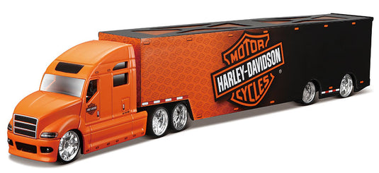 Harley-Davidsonハーレーダビッドソン ハイウェイホーラー トラック 模型 / MAISTO 1/64 ミニカー 模型