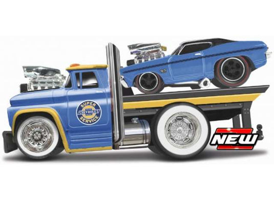 1966 シボレー C60 & 1969 シボレー シェベル SS 396 積載車セット / MAISTO 1/64 ミニカー