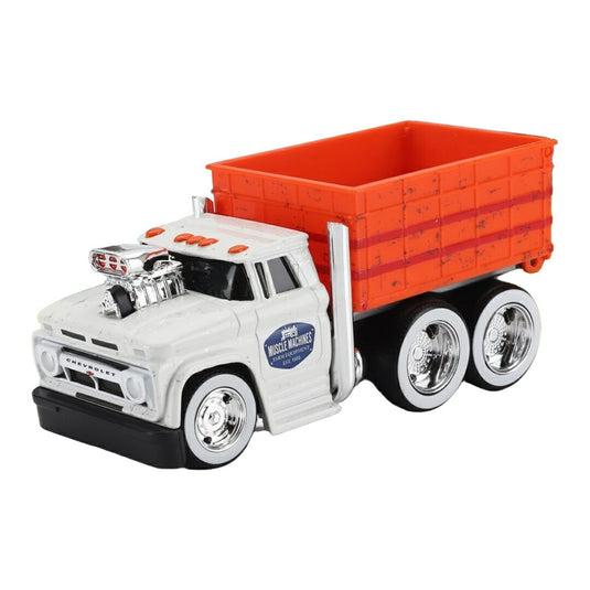 CHEVROLETシボレー C-60 GRAINグレイン TRUCKトラック 3-ASSI3軸 CUSTOMカスタム 1966 WHITEホワイト ORANGEオレンジ / MAISTO 1/64 ミニカー