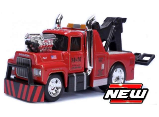 1980 マック R685ST レッカー車 レッド 働く車 ミニカー Mack Truck / MAISTO 1/64 ミニカー