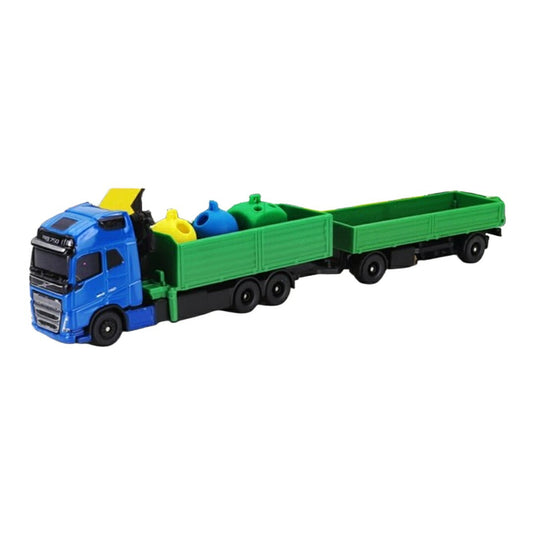 VOLVOボルボ FH16 XL 750 TRUCKトラック WITH GRUEクレーン付き 2021 BLUEブルー GREENグリーン / MAISTO 1/64 ミニカー