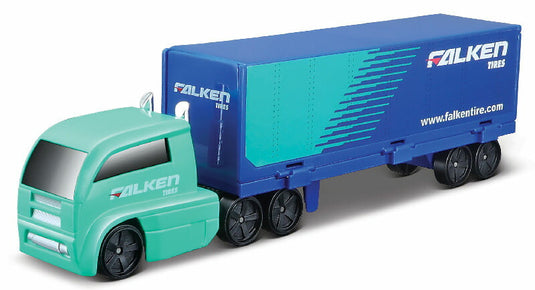 トラック ドライバン ブルー/ティール 働く車 荷台 模型 ダイキャスト モデル / MAISTO 1/87 ミニカー 模型