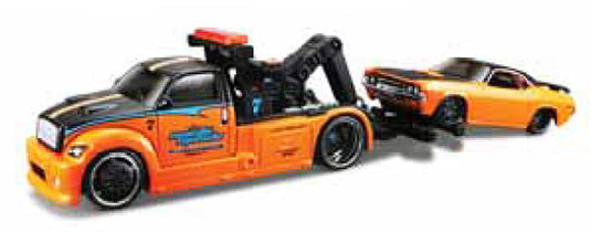Dodgeダッジ チャレンジャー R/T 1970 レッカー車付 働く車 模型 セット / MAISTO 1/64 ミニカー 模型