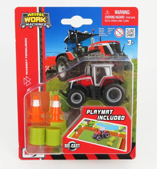 MASSEY FERGUSONマッセイファーガソン 8S.265 TRACTORトラクター 2020 WITH PLAYMATプレイマット付 レッドグレー / MAISTO 1/64 ミニカー