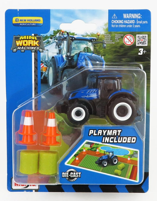 NEW HOLLANDニューホランド T7 315 TRACTORトラクター 2018 WITH ACCESSORIESアクセサリー付 ブルー / MAISTO 1/64 ミニカー