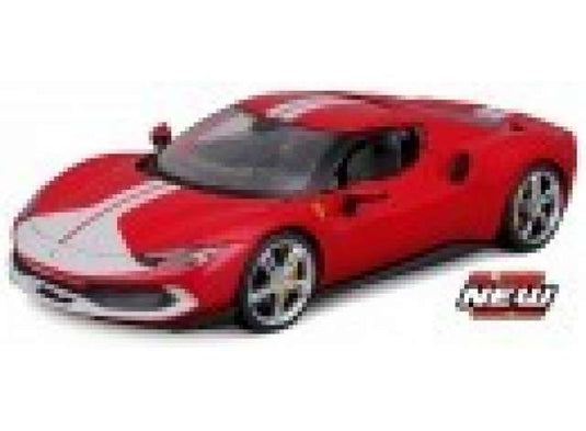 フェラーリ 296 GTB レッド/シルバー Ferrari 296 GTB ミニカー / MAISTO 1/64 ミニカー