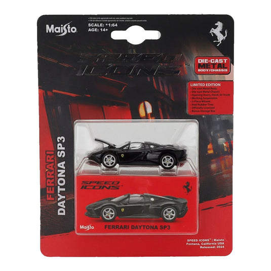 Ferrariフェラーリ DAYTONA SP3 2022 ブラック SPEED ICONS 1-SERIES / MAISTO 1/64 ミニカー