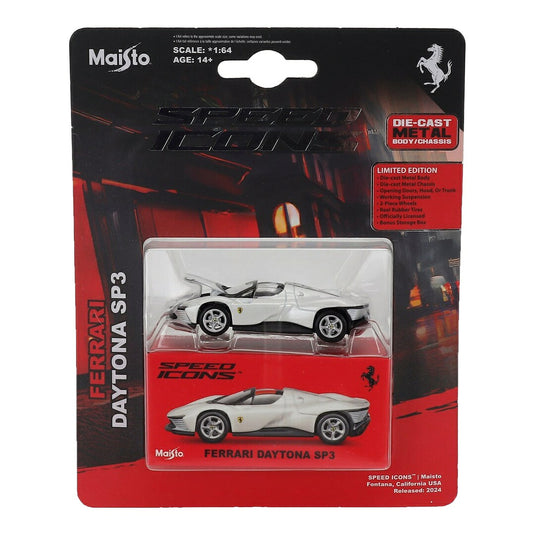 Ferrariフェラーリ DAYTONA SP3 2022 ホワイト SPEED ICONS 1-SERIES / MAISTO 1/64 ミニカー
