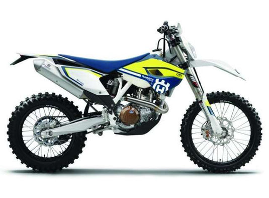 ハスクバーナ FE 501 ホワイト/ブルー/イエロー Husqvarna バイク / MAISTO 1/12 ミニカー