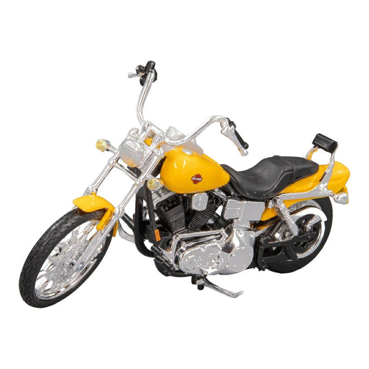 Harley-Davidson FXDWG Dyna Glide Wide 2001 イエロー ダイキャストモデル ミニカー /MAISTO 1/18