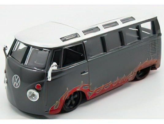 VOLKSWAGEN T1 SAMBA MINIBUS CUSTOM 1967 GREY MET WHITE/MAISTO 1/25ミニカー