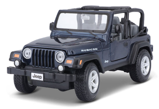 Jeepジープ ラングラー ルビコン メタリックブルー 四駆 模型 モデル / MAISTO 1/27 ミニカー 模型