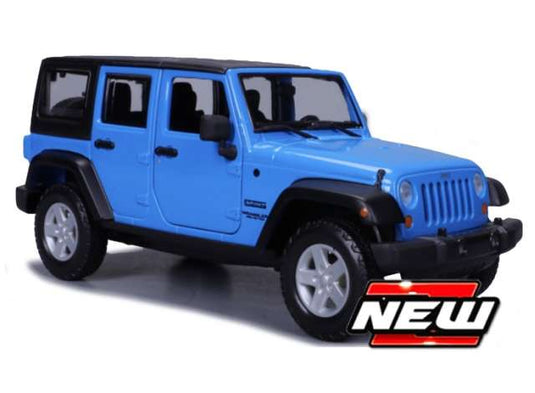 2015 ジープ ラングラー アンリミテッド ブルー Jeep Wrangler ミニカー / MAISTO 1/24 ミニカー