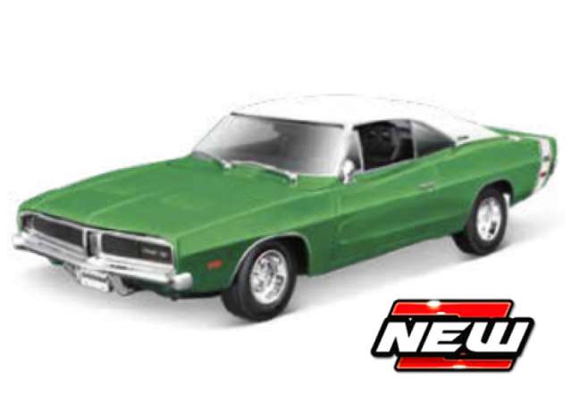 1969 ダッジ チャージャー R/T グリーン/ホワイト/ MAISTO  1/18 ミニカー